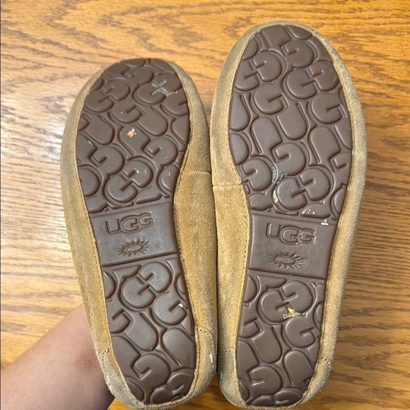 UGG Tan Suede Slip-On Loafers with Plush Lining - Picture 4 of 4
